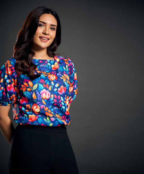 Short Sleeve Printed Top